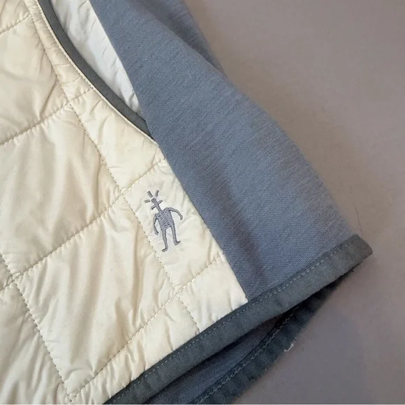 SMARTWOOL cream and gray quilted vest, women’s S. - Picture 2 of 6